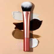 REAL TECHNIQUES Seamless Complexion Makeup Brush, Four Foundation, Primer, And Moisturizer, Makeup & Skincare Face Brush, Streakfree And Natural Finish, Orange, 1 Count