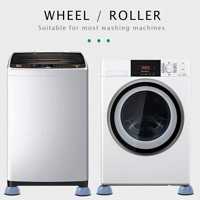 Rezdax Washing Machine Foot Pads for Reducing Noice and Shock and Shaking, Washer and Dryer Anti-Vibration Pads, Rubber Isolation Feet for Furniture (Oval)