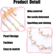 Pearl Waist Chain Belt, Metal Belly Chain Belts, Adjustable Pearls Body Chains, Dresses Jeans Skirts Pants, Jewelry Accessories