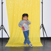 LQIAO 2 Panels Light Gold Sequin Backdrop Glitter Fabric for Wedding Birthday Parties Shimmer Wall-2x8ft