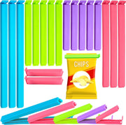 Food Clips, 18 Pcs Bag Sealing Clips For Storage Bags, In 4 Colors, Reusable Plastic Sandwiches And Snacks