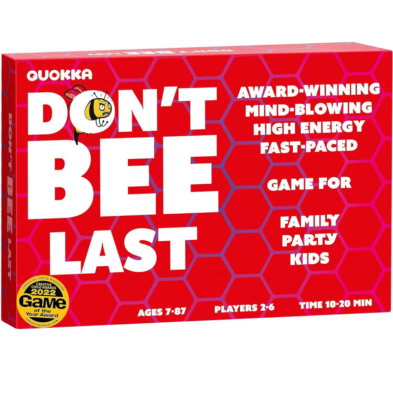 QUOKKA Don’t BEE Last - Fun Family Games - Card Games for Adults Teens & Kids - 15 Min, Ages 7+, 2-7 Players