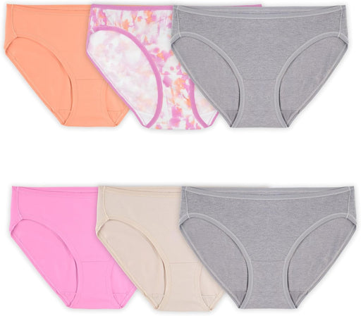 Women's 360 Underwear, High Performance Stretch for Effortless Comfort, Available in Plus Size - Bikini - Comfort Cotton - 6 Pack