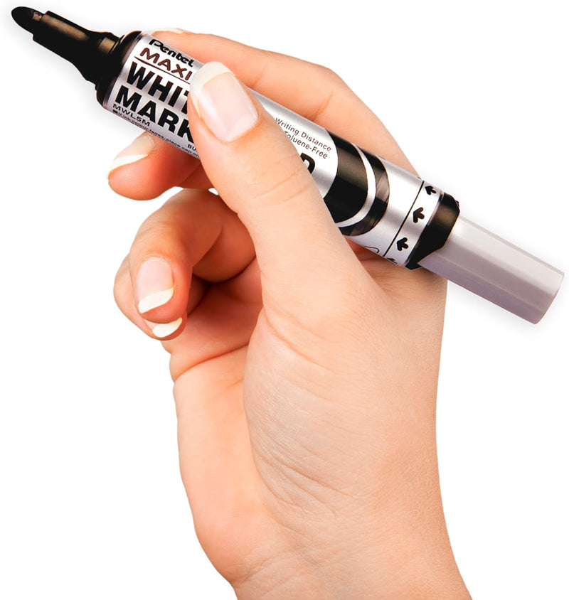 Pentel Maxiflo Chisel Tip White Board Marker, Red