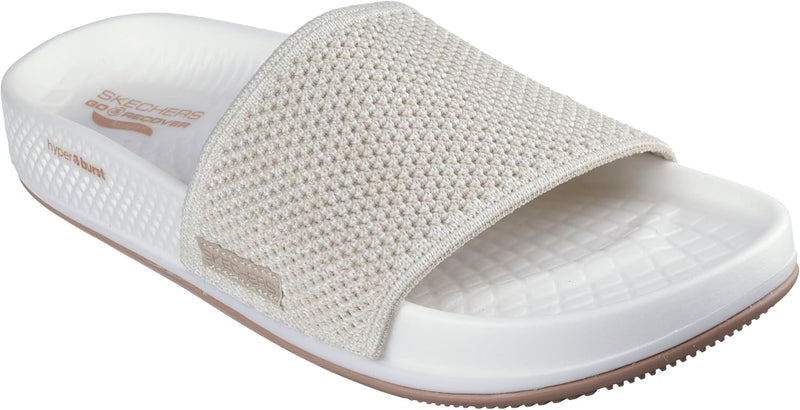 On-the-go Arch Fit Hyper Slide W/Heather Knit womens Slide Sandal - Natural