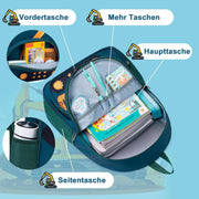 Kinder Rucksack für Jungen Mädchen Kid Rucksäcke Vorschule Kindergarten Schule Buchtasche Kind Schultasche niedliche Kindergartentasche - Excavator motif-blue