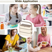 Stainless Steel Lunch Box with 4 Compartments, Leak-Proof Bento Box for Kids & Adults, Microwave Safe Food Container with Lid, Durable Portable Meal Prep Lunchbox for School, Office & Travel
