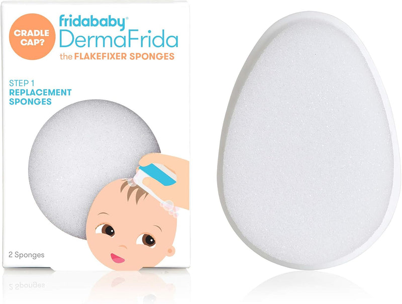 Frida Baby The 3-Step Cradle Cap System By | Dermafrida The Flakefixer | Sponge, Brush, Comb And Storage Stand For Babies With Cradle Cap