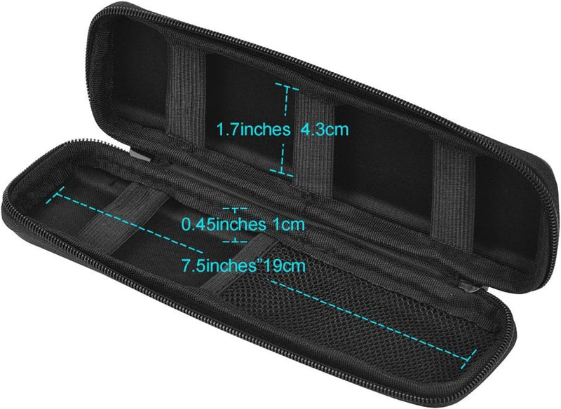 Hard Shell Pencil Case, Stylus Pen Case Holder Slim Pen Case, Small Travel Pen EVA Pocket Pencil Case for Executive Fountain Pen Mechanical Pencil Ballpoint Pens, Black