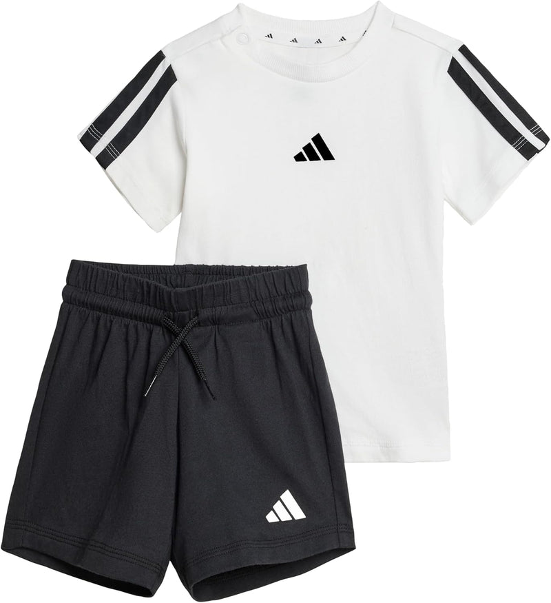 Unisex Kids Essentials Tee Set Kids Suits - WHITE/BLACK