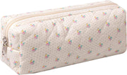 Cute Pencil Case Aesthetic Student Pouch Yellow Bow - Bees