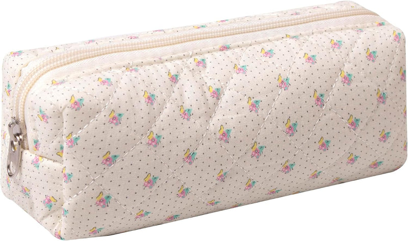 Cute Pencil Case Aesthetic Student Pouch Yellow Bow - Bees