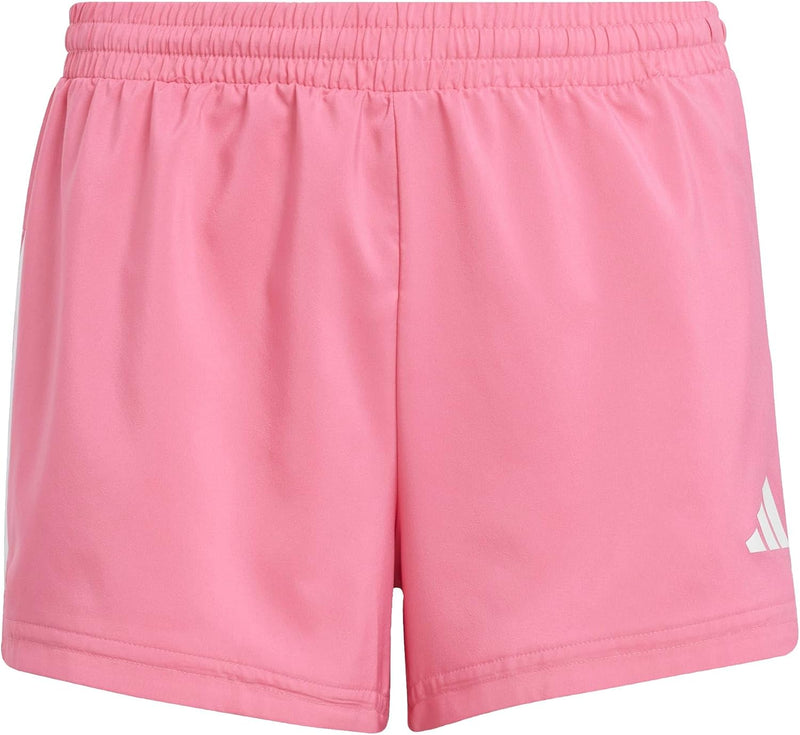 girls Train Essentials 3-Stripes Shorts Kids Shorts - PNKFUS/WHITE
