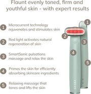 GESKE Skin Firming Wand 7 in 1 Anti-Aging Device MicroCurrent Face-Lift Skincare Tool Remove Wrinkles for Firm & Youthful Skin Advanced Facial Firmer Red LED Technology Rotatable head