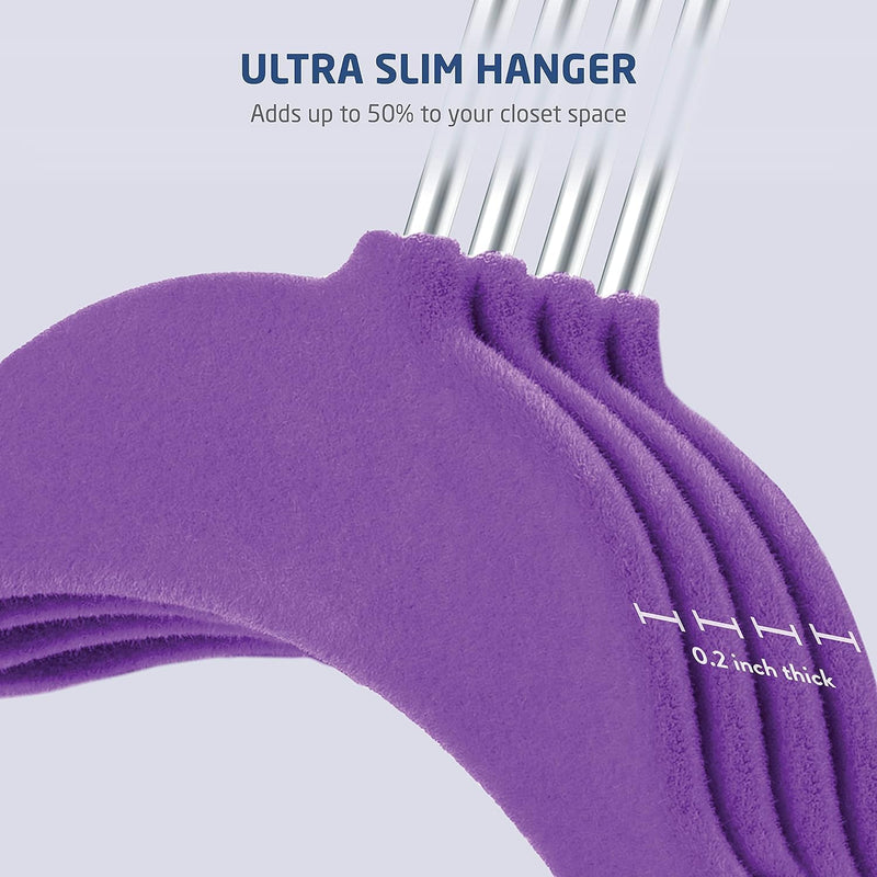 ZOBER 20-Pack Velvet Kids Hangers - Premium Childrens Hangers for Closet, Ultra Thin Cute Hangers Kids Clothes Hanger,Small Hangers for Kids Clothes – Pink