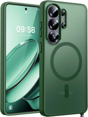 TOCOL for iPhone 17 Pro Case 6.3-Inch, Upgraded Camera Protection, Built-in Ring, Compatible with MagSafe, Shockproof Non-slip Translucent Matte Phone Case, Dark Blue - Alpine Green S26 Ultra
