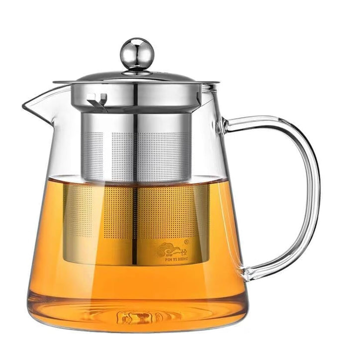 Glass Teapot with Infuser, Stovetop Safe, Blooming and Loose Leaf Tea Maker Set, with Removable Stainless Steel Infuser (750)