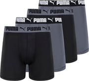 mens 4 Pack Active Stretch Boxer Briefs Boxer Briefs - Black/Grey