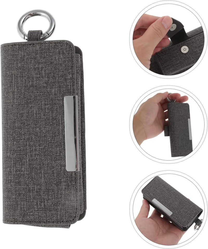 Case Compatible with IQO ILUMA PRIME PU Leather Cigarette Carry Case Cigarette Storage Wallet Cover
