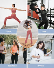 Aoliks Crossover Flare Leggings for Women,High Waisted Bootcut Yoga Pants Workout Bell Bottom Leggings