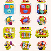 AiTuiTui Baby Toys 18 Months, Multifunctional Sensory Teething Toys for 2 Year Old Boy Girl, Learning Educational Shape Sorter Interactive Activity Cube for Toddlers 1st Birthday Gifts