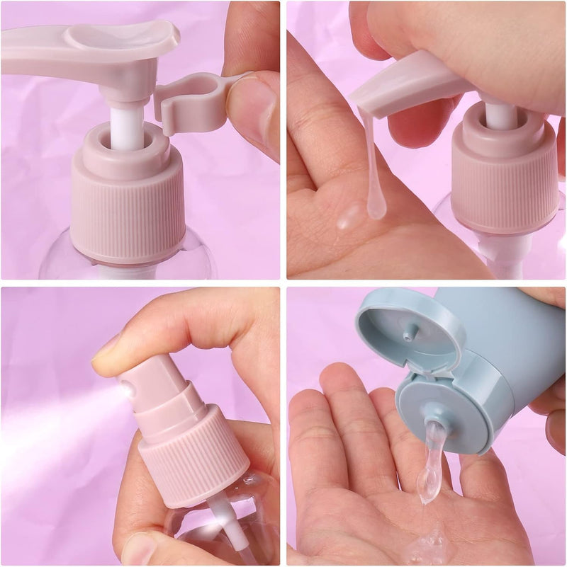 11Pcs Travel Bottles for Toiletries, Leak Proof Travel Size Bottles 80ml Travel Containers with Bag Liquid Refillable Empty Travel Bottles Set for Lotion Shampoo Conditioner Liquid, BPA Free with Bag,