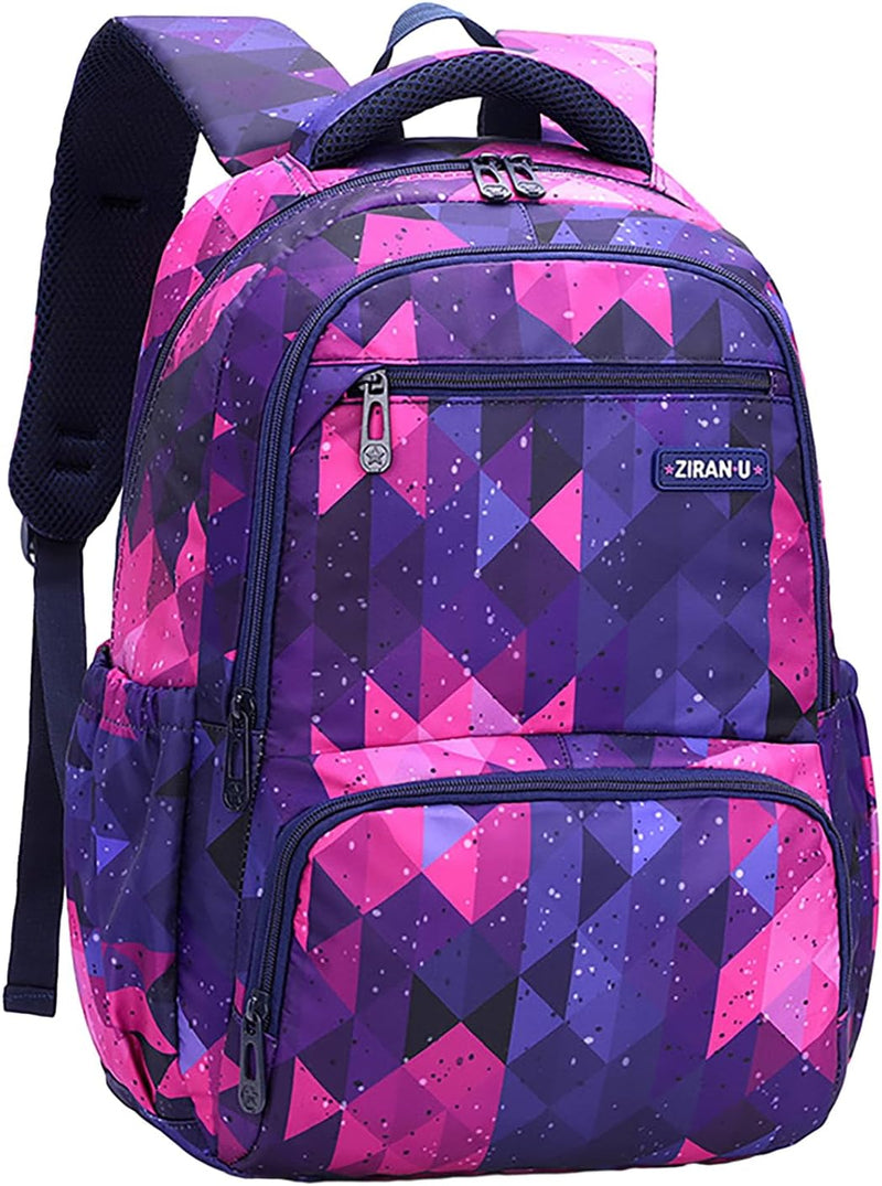 Girls School Bag, School Bag Leisure Backpack School Student Laptop Backpack, Waterproof Backpack,Accessories Plush Pendant for Teens Girls Women Students School Bag - Purple-C
