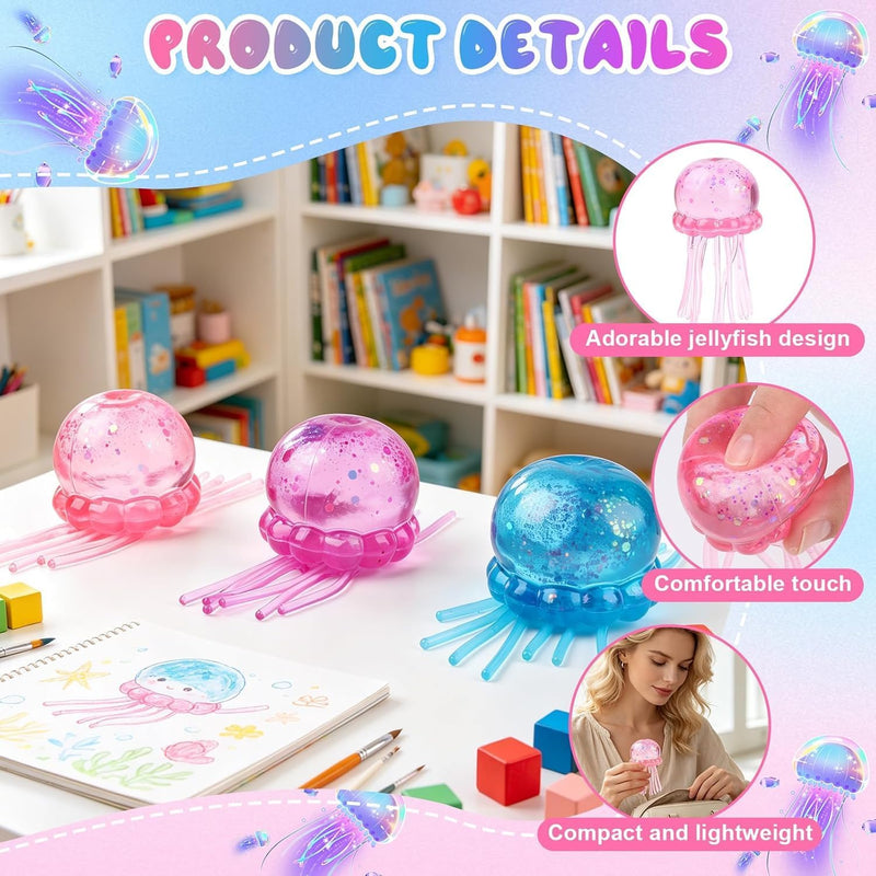 SLEEPHEAD Glitter Dumpling Squishy Mystery BoxJellyfish Squishy, Ice Cream Squishy ToyEaster Egg Squishy Set
