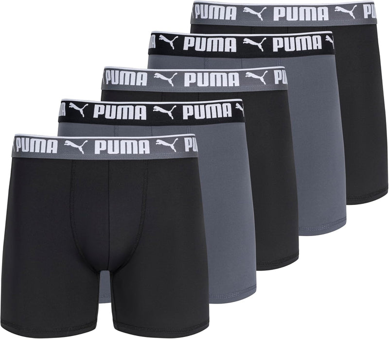 mens 5 Pack Performance Boxer Briefs Boxer Briefs - Black/Grey