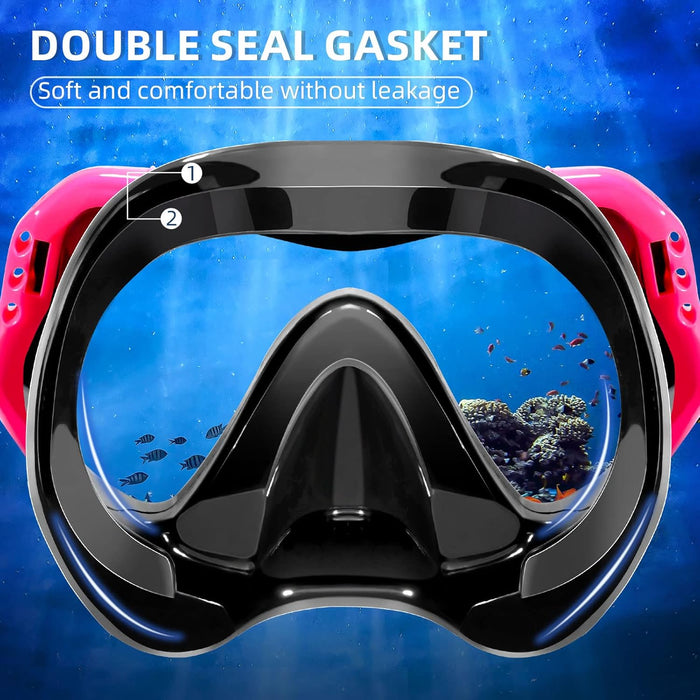 Kids Swim Goggles Diving Mask with Nose Cover for Youth Anti-Fog Clear View