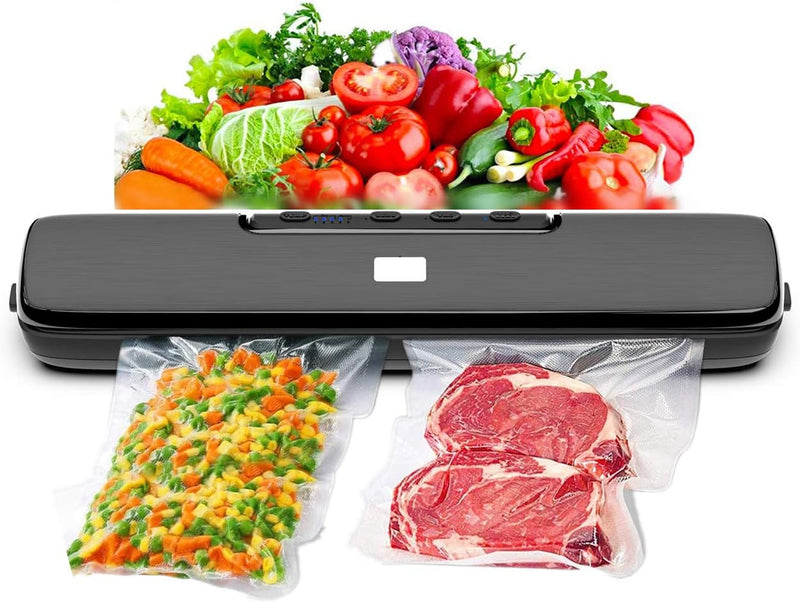 Vacuum Sealer Machine, Food Saver Vacuum Sealer Machine, Seal A Meal Vacuum Sealer Machine, Automatic Dry & Moist Food Modes, Waterproof/Easy to Clean/Portable Design, 15 Sealing Bags Included