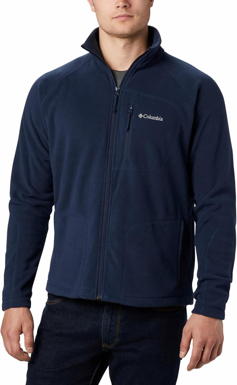 Columbia Men's Full Zip Fleece Jacket, Fast Trek Light, Carnelian Red, XXL