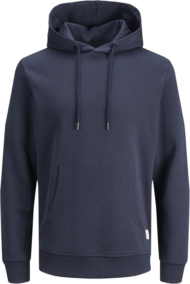 mens JJEBASIC SWEAT HOOD NOOS Sweatshirt (pack of 1) - Navy Blazer