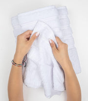 American Soft Linen GMSD 6-Piece 100% Turkish Genuine Cotton Premium & Luxury Towel Set for Bathroom & Kitchen, 2 Bath Towels, 2 Hand Towels & 2 Washcloths [Worth $72.95] - Rockridge Grey