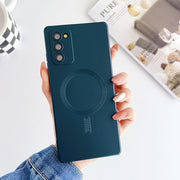 Magnetic for Samsung Galaxy S23 Ultra Case,Soft Silicone Samsung S23 Ultra Phone Case with Camera Protection,Anti-Fingerprint Samsung Galaxy S23 Ultra Case Compatible with MagSafe, Red - S20 FE Green