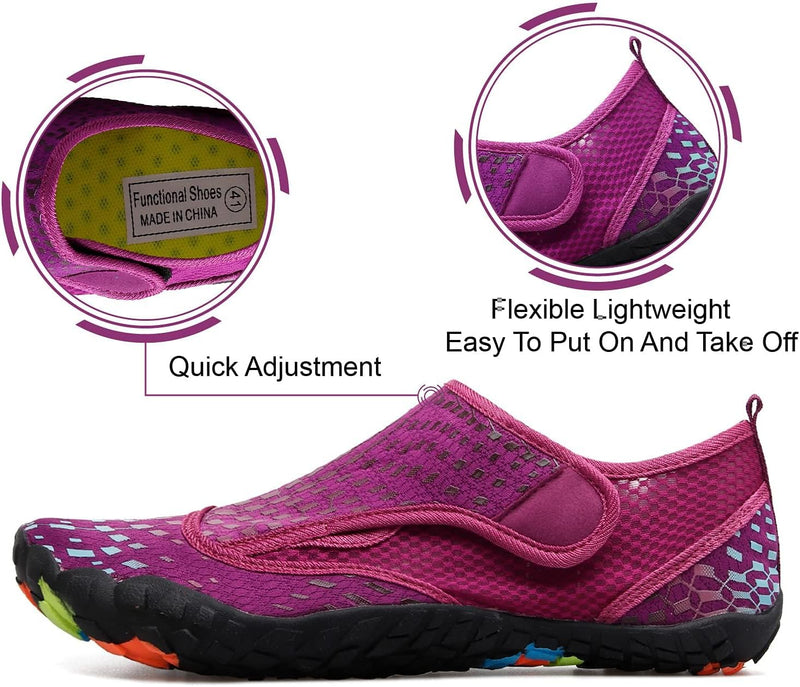 L-RUN Water Shoes Mens Womens Outdoor Quick Dry Aqua Barefoot Beach Shoes for Swim Surf Diving Summer Water Sports