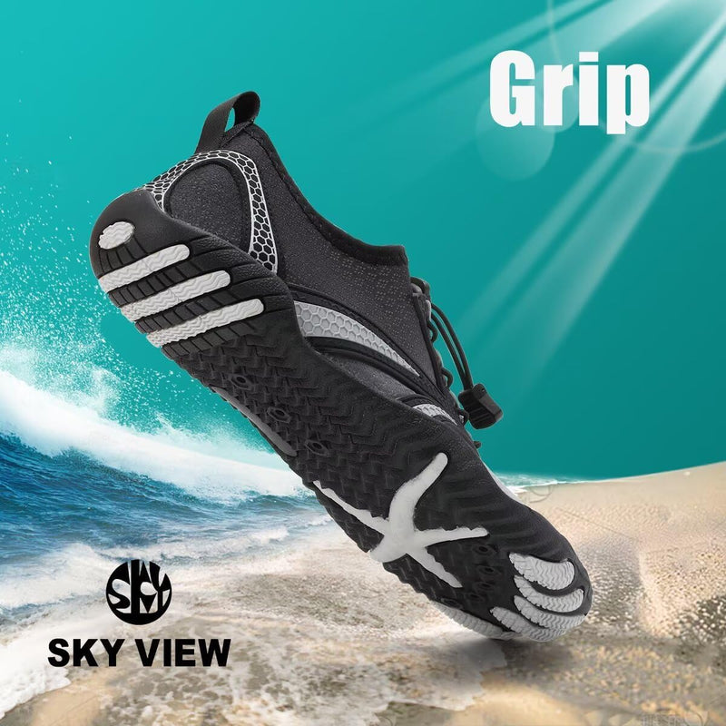 SKY VIEW Water Shoes for Men Women River Shoes Adult Swim Beach Lake Pool Aqua Socks Barefoot Quick Dry for Hiking Surfing Kayaking Cruise Ship Essentials