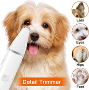 Mumoo Bear Cat Grooming Clippers Kit, Low Noise Cat Shaver for Matted Fur Claw, 3-in-1 Paw Trimmer for Dogs-Rechargeable - Cordless Quiet Nail Grinder Shaver for Cats and Other Pets