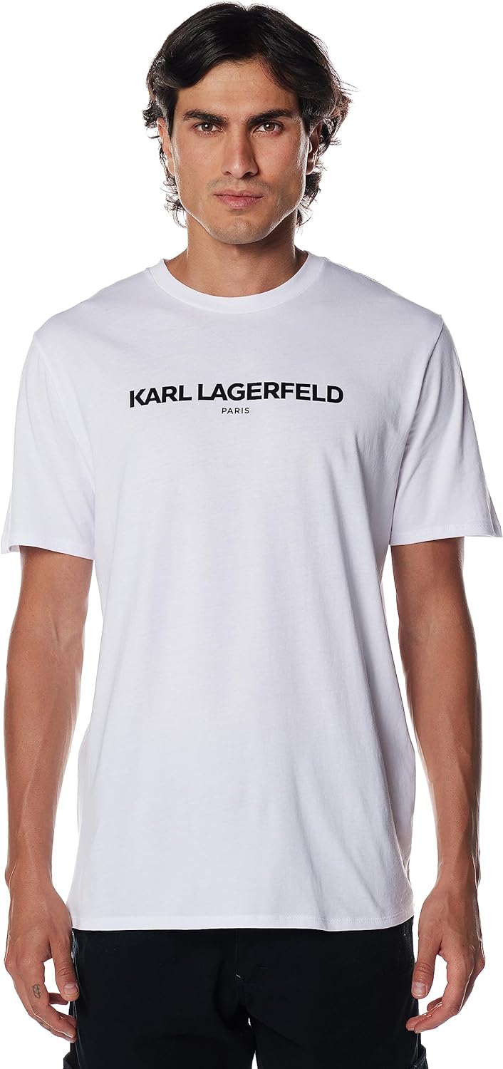 KARL LAGERFELD mens Logo T-shirt, Short Sleeve Crew Neck Men’s Shirt T-Shirt