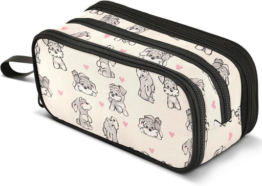 Pencil Case Large Capacity Pen Pouch Makeup Bag, with 3 Compartments Pen Holder, G05, Make-Up Pouch - G05