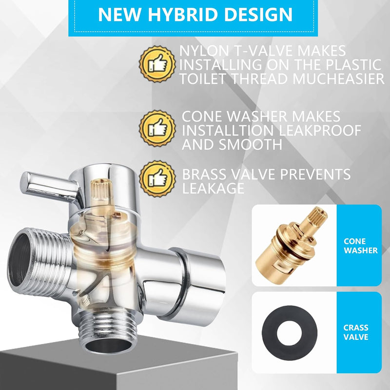 Brushed Nickel Handheld Bidet Sprayer for Toilet, Premium Stainless Steel Bathroom Bidet Sprayer Set, Baby Cloth Diaper Sprayer with Complete Bidet Spray Hoses Kit, Support Wall or Toilet Mount