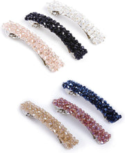 Shining Diva Fashion 3 Pcs Crystal Hair Clips for Women Girls Kids Latest Stylish Party French Barrette Hair Clip Accessories Combo (rrsd15808zb) - A - 6 Pcs Combo