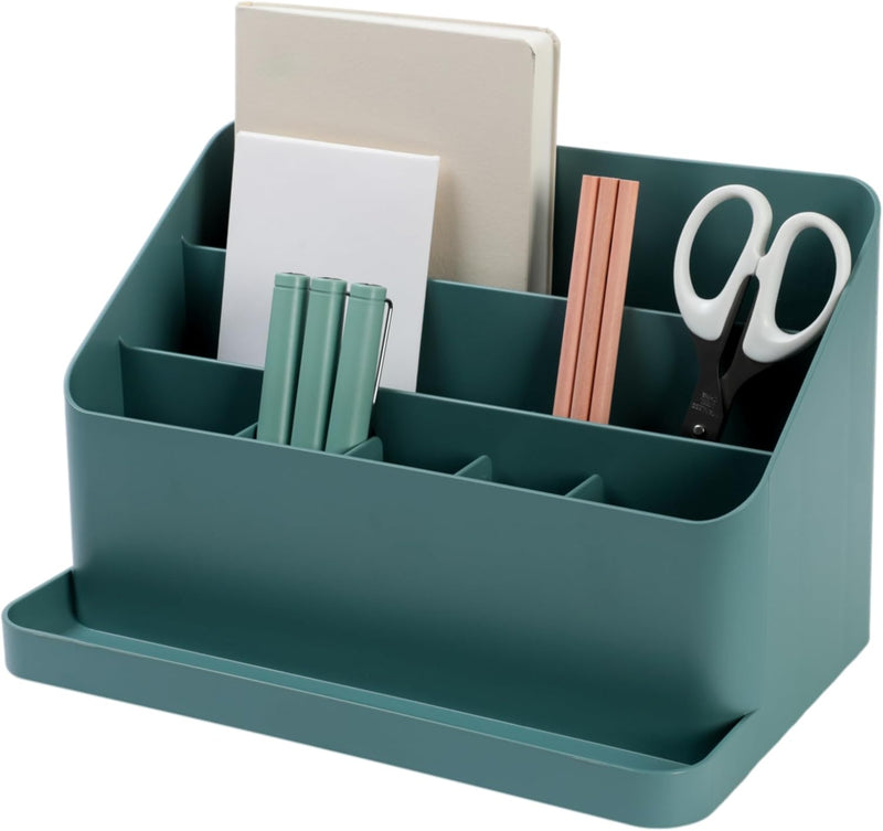 BLUE GINKGO Desk Organizer - Office Organization | Stationery, Craft Organizer, Pencil Holder, Pen Holder for Desk | Office Desk Accessories (Made in Korea) - Green