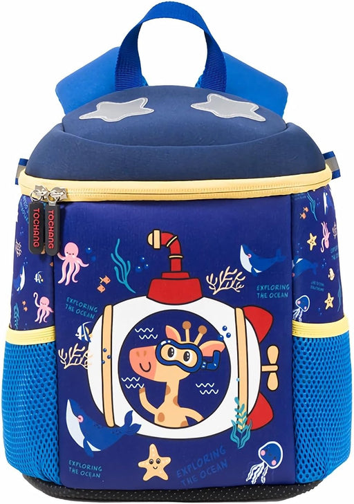 Toddler Backpack Kids Cute Cartoon Schoolbag Lightweight Bookbags Daypack School Backpack with Adujustable Strap Small Preschool Daycare Bag with Coin Pocket for Girls Boys - Blue-01