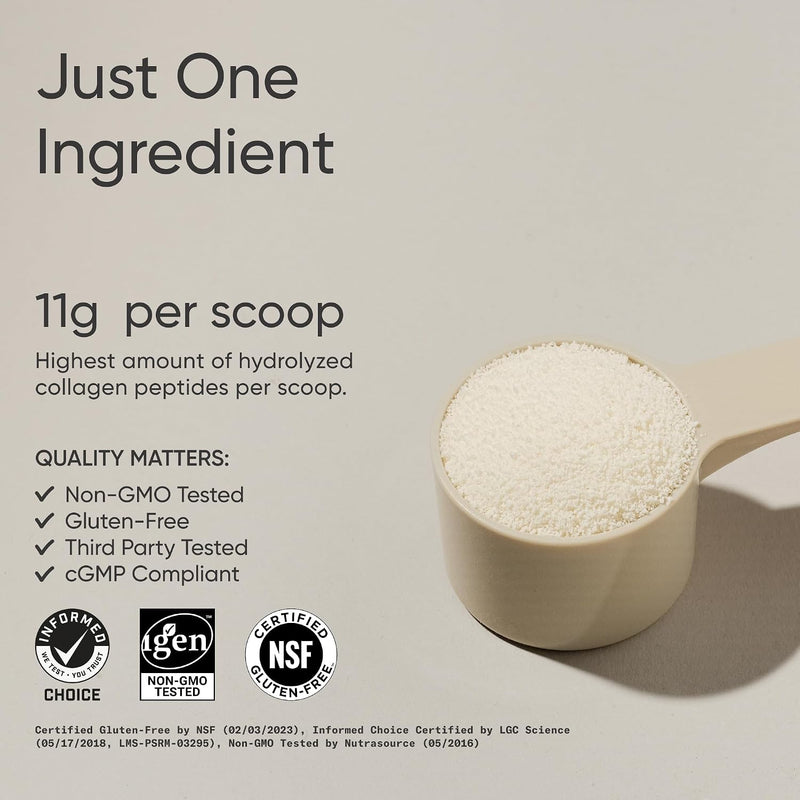 Grass-Fed, Certified Paleo Friendly, Non-GMO and Gluten-Free Unflavored Collagen Peptides Powder (16 oz) pack may vary
