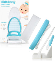 FridaBaby DermaFrida the FlakeFixer Cradle Cap Treatment System: 3-Step Cradle Cap Kit, Soothes Baby's Scalp, Prevents Dryness and Flakes, Sponge, Brush, and Comb + Storage Stand - FlakeFixer Cradle Cap Kit