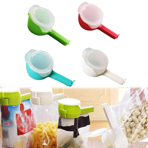 4 PCS Food Bag Clips in 4 Colours, Food Clips, Bag Clips, Bag Clips for Food Storage, Food Clips Bag Sealing Clips, Food Bag Clips for Food Storage, Very Useful for Keeping Food Fresh