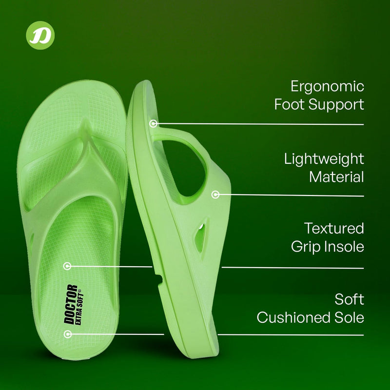 DOCTOR EXTRA SOFT Women's Classic Ultra Soft Flip Flops/Slippers with Cushion FootBed for Adult | Comfortable & Light Weight| Stylish & Anti-Skid| Waterproof & Everyday Slip-on for Ladies/Girls D-510