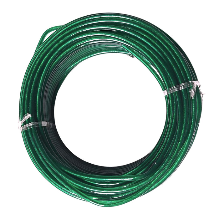 Aloud Creations PVC Coated Steel Wire Rope for Drying Clothes/ Clothesline, Length 20 Meter with 2 Plastic Hooks (Multi Colour) � Pack of 1