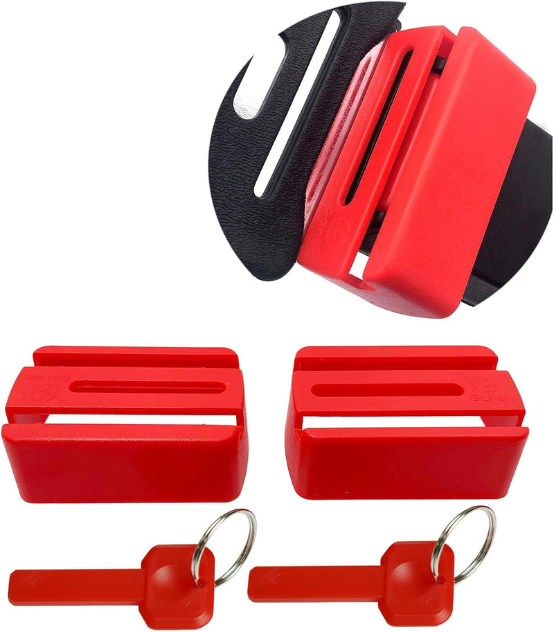 NALACAL Seat Belt Lock Cover - Prevents Kids from Unbuckling Seat Belt Buckle & Booster Seat - Premium Heavy Duty ABS Plastic & Universal Fit - Childproof Seatbelt Lock Car Accessories
